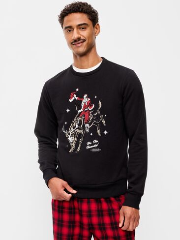 Old Navy Graphic Crew-Neck Sweatshirt - Black Jack in Kuwait