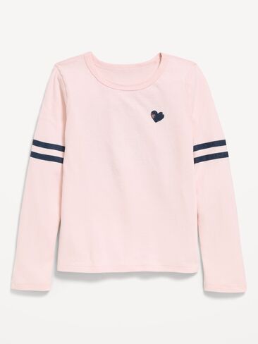 Old Navy Long-Sleeve Graphic T-Shirt for Girls - Pink Pirouette in Saudi Arabia
