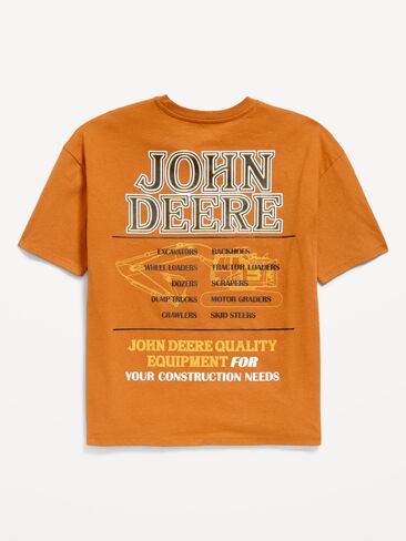 Old Navy John Deere™ Oversized Gender-Neutral T-Shirt for Kids - Gingerade in Kuwait