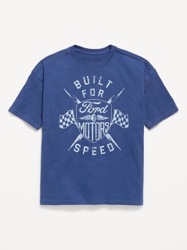 Old Navy Ford™ Oversized Gender-Neutral Graphic T-Shirt Kids - Pacific Blue in Kuwait