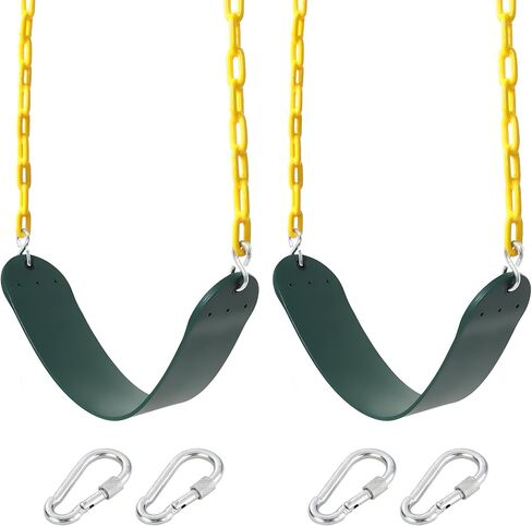Pink Swing Seat - Heavy Duty Chain Plastic Coated - Playground Swing Set Accessories Replacement Gift Box Set Birthday Gift in Kuwait