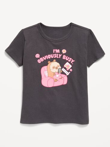 Old Navy CapyFun™ Graphic T-Shirt for Girls - Capybara in Kuwait