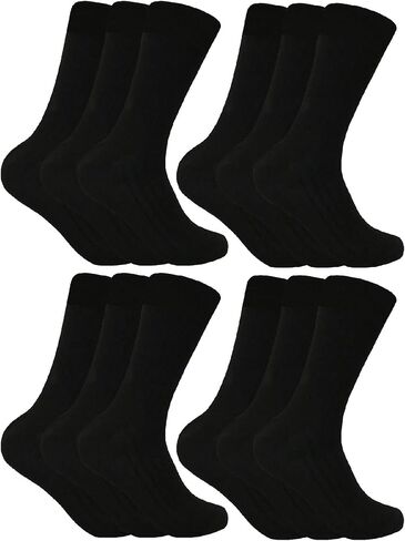 12 Pairs Mens Wool Boot Socks | Sock Snob | Breathable Warm Hiking Socks in Kuwait