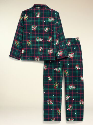 Old Navy Old Navy x Disney Gender-Neutral Pajama Set for Kids - Wreath Plaid in Kuwait
