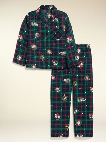 Old Navy Old Navy x Disney Gender-Neutral Pajama Set for Kids - Wreath Plaid in Kuwait