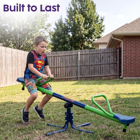 HURTLE Spinning Swivel Seesaw for Kids, Teeter Totter for Toddlers, Sturdy Steel Outdoor Seesaw for Boys & Girls, Kids Yard Toy that Spins & Teeters for Active, Screen Free Fun, Great Backyard Gift in Kuwait