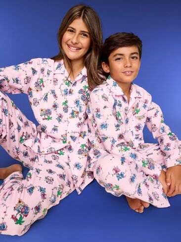 Old Navy Old Navy x Disney Stitch & Angel Gender-Neutral Pajama Set for Kids - Stitch & Angel Pink in Kuwait