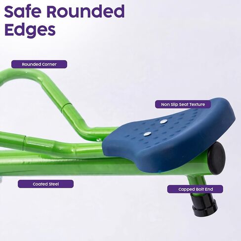 HURTLE Spinning Swivel Seesaw for Kids, Teeter Totter for Toddlers, Sturdy Steel Outdoor Seesaw for Boys & Girls, Kids Yard Toy that Spins & Teeters for Active, Screen Free Fun, Great Backyard Gift in Kuwait