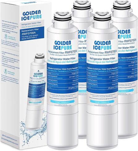 GOLDEN ICEPURE DA29-00020B Replacement for SAMSUNG HAF-CIN/EXP, 4PACK, RF28HMEDBSR/AA, RF28K9380SR, RF263BEAESR/AA, RF28JBEDBSG, RF4287HARS, RF28HFEDTSR, DA97-08006A Refrigerator Water Filter in Saudi Arabia
