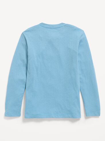 Old Navy Long-Sleeve Graphic T-Shirt for Boys - Naturalist Blue in Kuwait