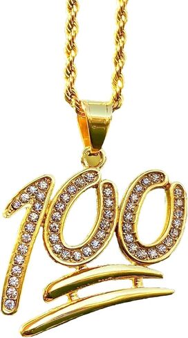 Men Women 925 Italy White Gold Finish Iced Micropave Yellow Gold Cartoon Emoji 100 Percent Pendant Charm Necklace Ice Out Pendant Stainless Steel Real 2 mm Rope Chain Necklace, CZ Diamond Emoji Pendant in Kuwait