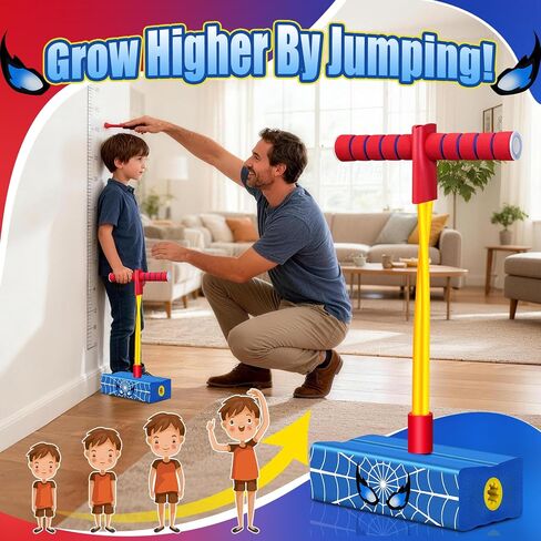 Foam Pogo Jumper for Kids, Pogo Stick with Bungee Cord, Improve Balance & Coordination, Safe Outdoor Toys for Boys, Easter Basket Stuffers, Birthday Gifts, Christmas Stocking Stuffers (Blue) in Saudi Arabia