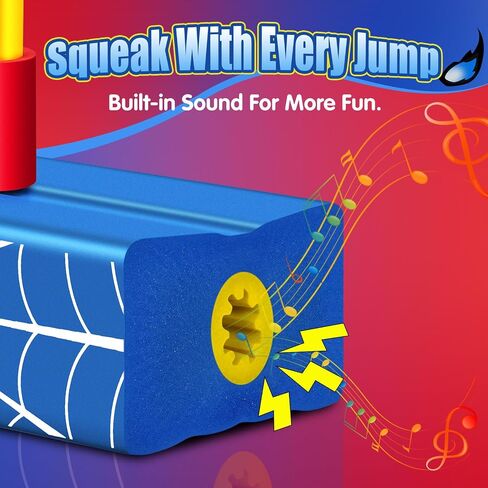 Foam Pogo Jumper for Kids, Pogo Stick with Bungee Cord, Improve Balance & Coordination, Safe Outdoor Toys for Boys, Easter Basket Stuffers, Birthday Gifts, Christmas Stocking Stuffers (Blue) in Saudi Arabia