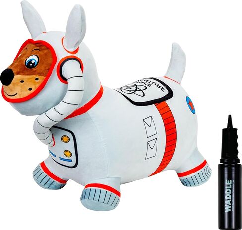 Waddle Inflatable Animal Hopper - Kids, Toddler Toys, Bouncy Animal Hopper, Hopping Plush Toy, Indoor and Outdoor, Pump Included, Riding Toys for Boys and Girls Ages 2 and Up in Kuwait