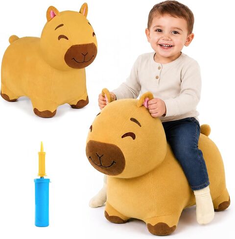 Bouncy Pals Capybara Hopping Horse, Toddler Inflatable Animal Hopper Toys in Kuwait