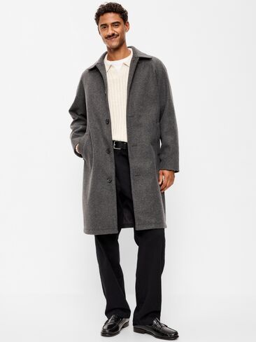 Old Navy Relaxed Long Topcoat - Black Jack in Kuwait