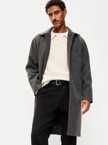 Old Navy Relaxed Long Topcoat - Black Jack in Kuwait