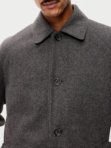 Old Navy Relaxed Long Topcoat - Black Jack in Kuwait
