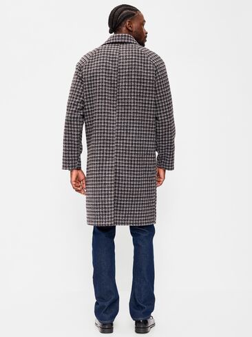Old Navy Relaxed Long Twill Topcoat for Men - Dark Walnut in Kuwait