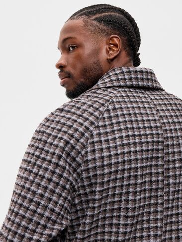 Old Navy Relaxed Long Twill Topcoat for Men - Dark Walnut in Kuwait