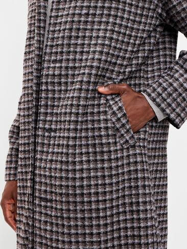 Old Navy Relaxed Long Twill Topcoat for Men - Dark Walnut in Kuwait