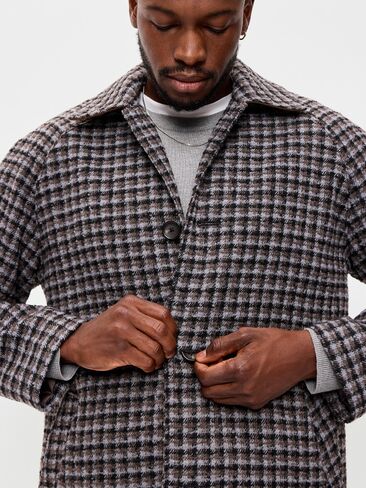 Old Navy Relaxed Long Twill Topcoat for Men - Dark Walnut in Kuwait