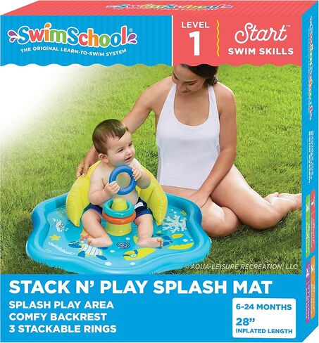 SwimSchool Infant Baby Pool Floats, Free Swimming, Super Buoyant – Ages 6-24 Months – Multiple Colors/Styles – Adjustable Canopies and Seats, Splash & Play Baby Floaties in Saudi Arabia
