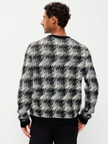 Old Navy Crew-Neck Wool-Blend Sweater - Houndstooth in Kuwait