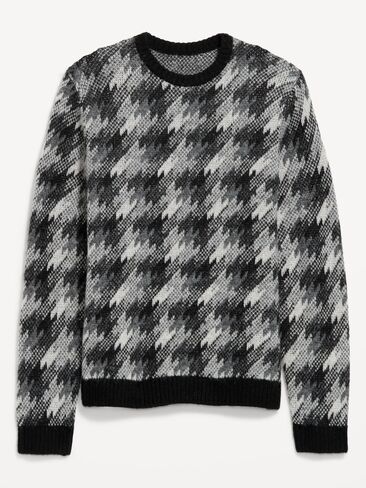 Old Navy Crew-Neck Wool-Blend Sweater - Houndstooth in Kuwait