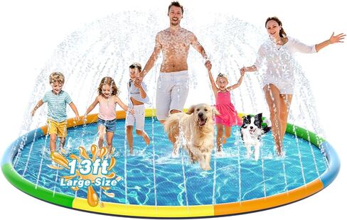 EPN Splash Pad for Kids and Dogs, Thick PVC Outdoor Sprinkler Mat, 13 Ft in Kuwait