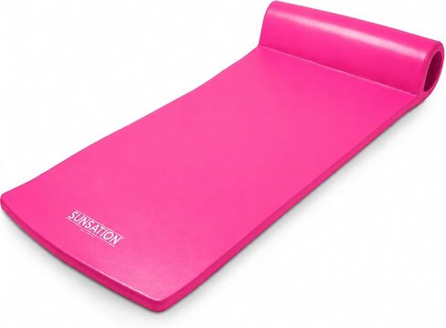 TRC Recreation Sunsation 1.75" Thick Foam Pool Float Lounger w/ Headrest for Lounging & Sunbathing in Swimming Pools, Beaches & Lakes, 70" x 26 in Kuwait