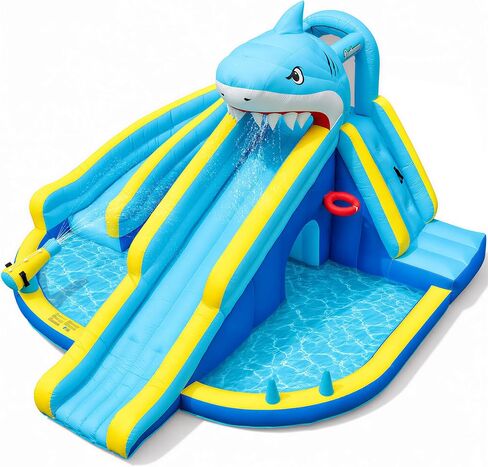 Outfunny Inflatable Water Slide Bounce House for Big Kids 3-12 Backyard in Kuwait