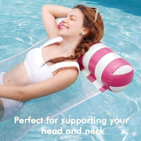 OKSUWATER 4 Pack Inflatable Pool Floats Adult, 4-in-1 Water Hammock in Saudi Arabia