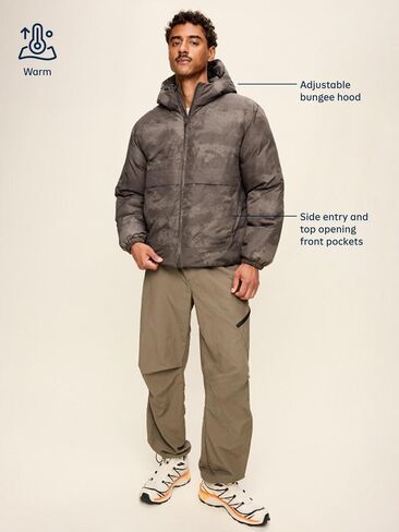 Old Navy Water-Resistant Utility Puffer Jacket - Brown Print in Kuwait