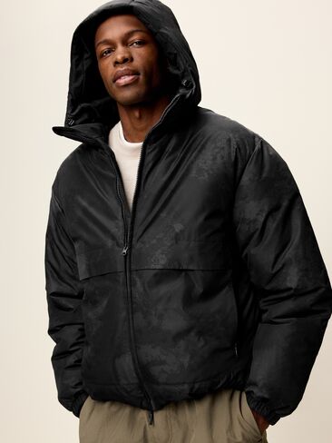 Old Navy Water-Resistant Utility Puffer Jacket - Black Print in Kuwait