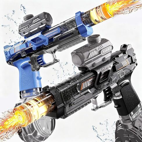 2 Pack Water Gun for Kids Boys, Squirt Water Gun for Kids with LED Light in Saudi Arabia