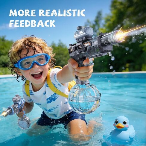 2 Pack Water Gun for Kids Boys, Squirt Water Gun for Kids with LED Light in Saudi Arabia
