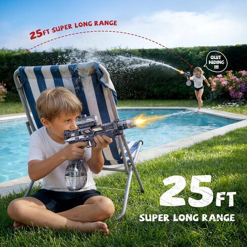2 Pack Water Gun for Kids Boys, Squirt Water Gun for Kids with LED Light in Saudi Arabia