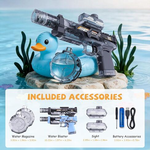 2 Pack Water Gun for Kids Boys, Squirt Water Gun for Kids with LED Light in Saudi Arabia