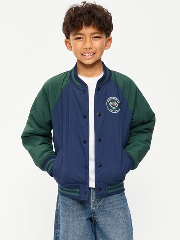 Old Navy Water-Resistant Bomber Jacket for Boys - Obscure Night in Kuwait