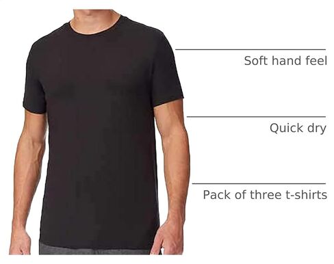 32 DEGREES Cool Men's 3 Pack Short Sleeve Crew Neck T-Shrts in Saudi Arabia