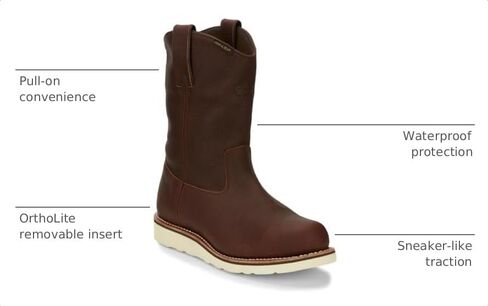 Chippewa Men's Edge Walker Waterproof Western Work Boot Soft Toe - 25335 in Saudi Arabia