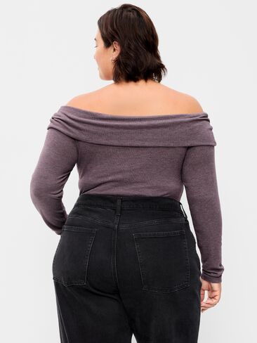 Old Navy Off-The-Shoulder Long-Sleeve Fitted Top - Veil my Night in Saudi Arabia