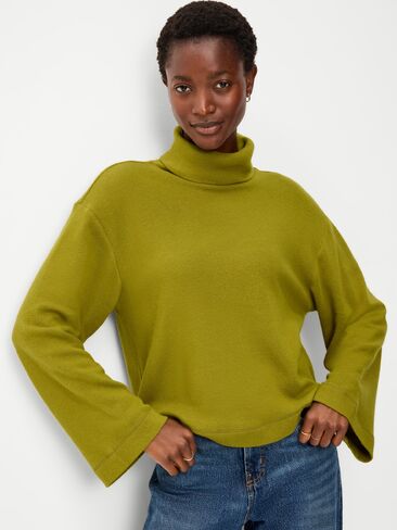 Old Navy Long-Sleeve Oversized Turtleneck Sweater - Mysterious Fern in Saudi Arabia
