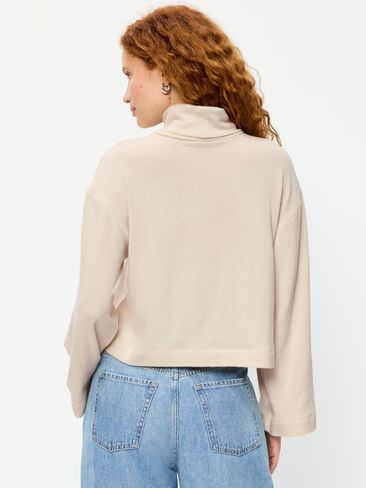 Old Navy Long-Sleeve Oversized Turtleneck Sweater - Wish Bone in Saudi Arabia