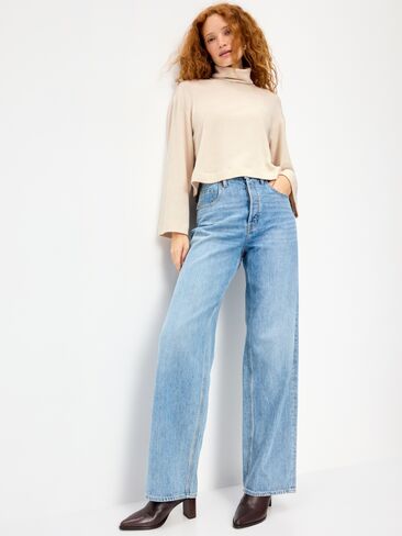 Old Navy Long-Sleeve Oversized Turtleneck Sweater - Wish Bone in Saudi Arabia