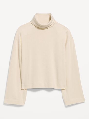 Old Navy Long-Sleeve Oversized Turtleneck Sweater - Wish Bone in Saudi Arabia