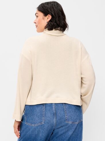 Old Navy Long-Sleeve Oversized Turtleneck Sweater - Wish Bone in Saudi Arabia