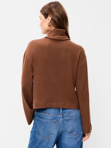 Old Navy Long-Sleeve Oversized Turtleneck Sweater - Coco de mer in Saudi Arabia