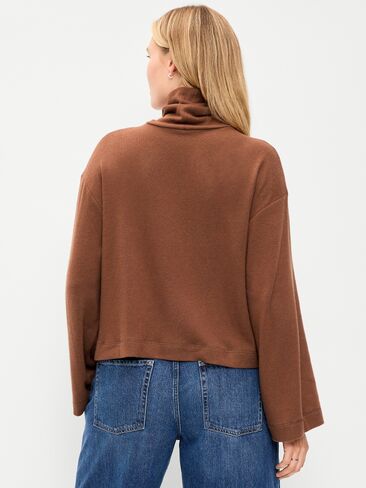 Old Navy Long-Sleeve Oversized Turtleneck Sweater - Coco de mer in Saudi Arabia